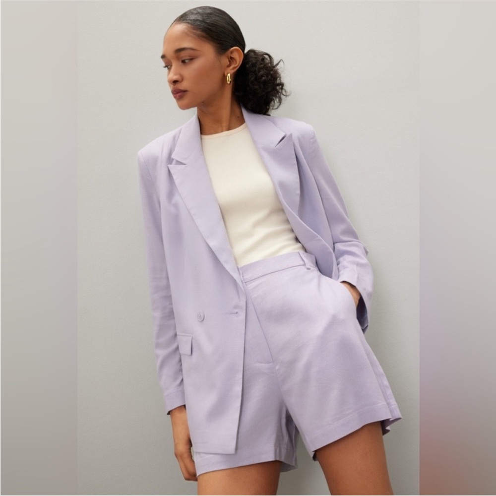 Thakoon Lilac Linen Blazer, Size: 4
